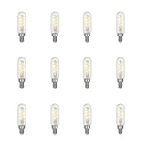 Feit Electric 25-Watt Equivalent T6 Candelabra Dimmable LED Clear Glass Vintage Light Bulb with Spiral Filament Soft White (12-Pack)