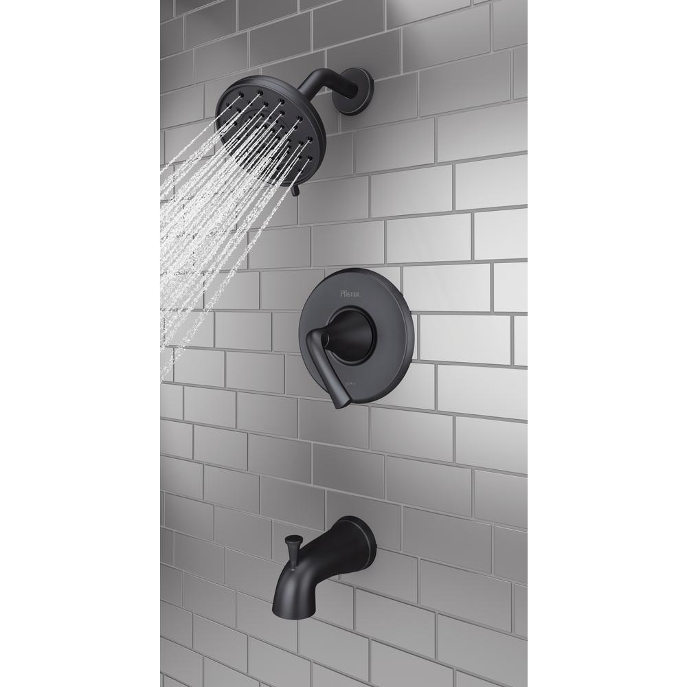 Ladera Single-Handle 3-Spray Tub and Shower Faucet in Matte Black (Valve Included) - Super Arbor