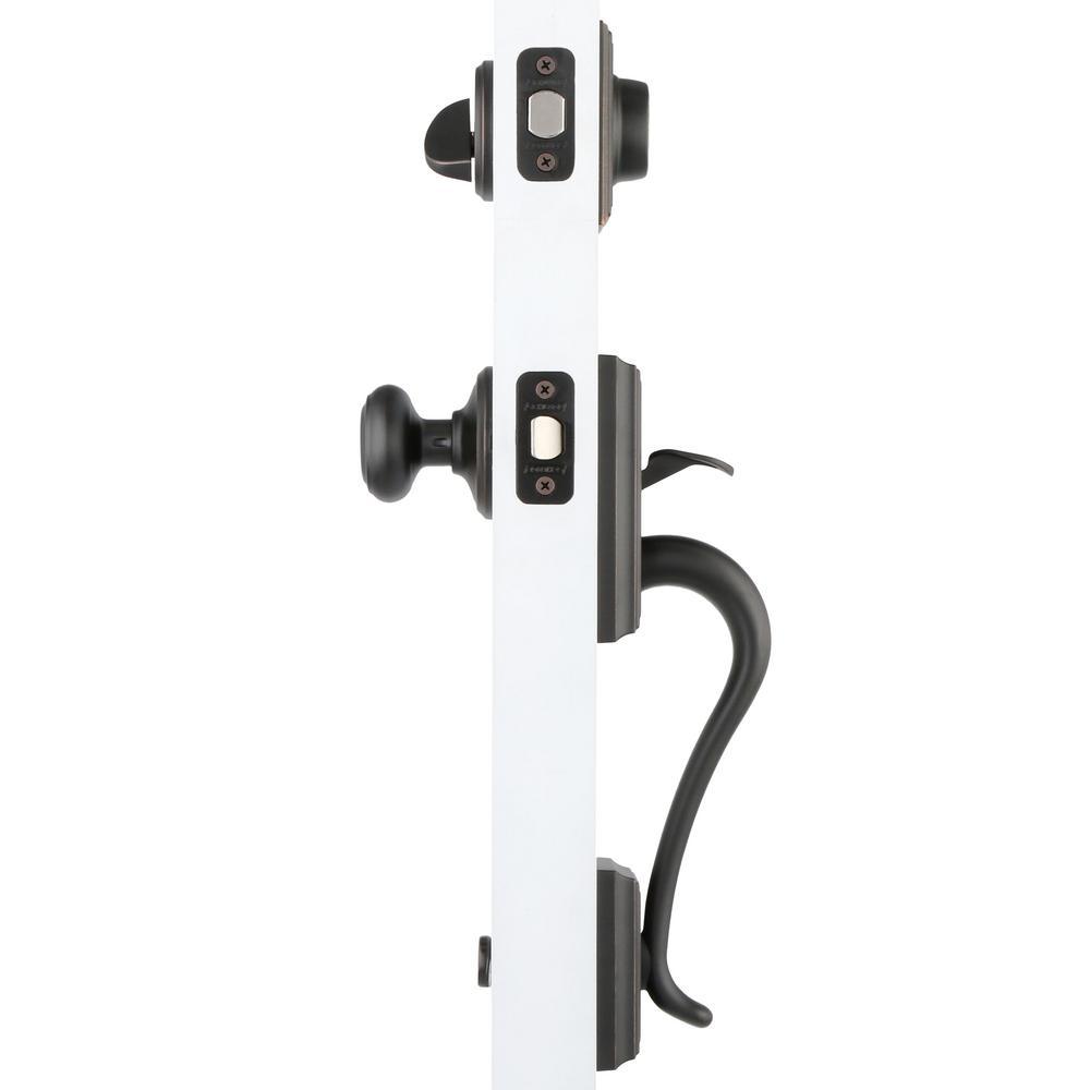 Addison Aged Bronze Single Cylinder Deadbolt with Georgian Knob Door Handleset - Super Arbor