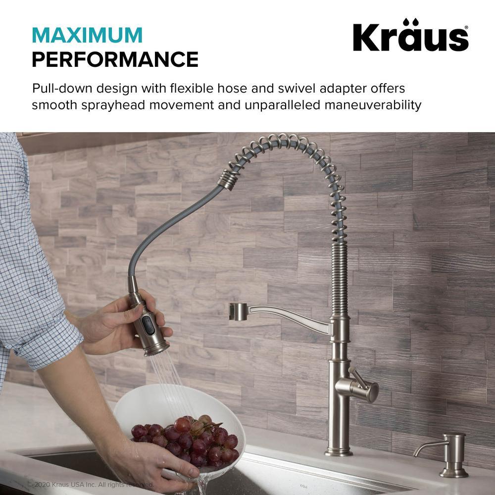 Sellette Single-Handle Pull-Down Sprayer Kitchen Faucet with Dual Function Sprayhead in Spot Free Stainless Steel - Super Arbor