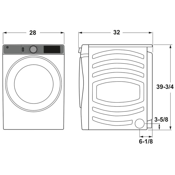 GE 7.8 cu. ft. Smart 240-Volt Sapphire Blue Stackable Electric Vented Dryer with Steam and Sanitize Cycle, ENERGY STAR