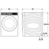 GE 7.8 cu. ft. Smart 240-Volt Sapphire Blue Stackable Electric Vented Dryer with Steam and Sanitize Cycle, ENERGY STAR