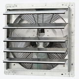 3368 CFM Silver Electric Powered Gable Mount Shutter Fan/Vent - Super Arbor