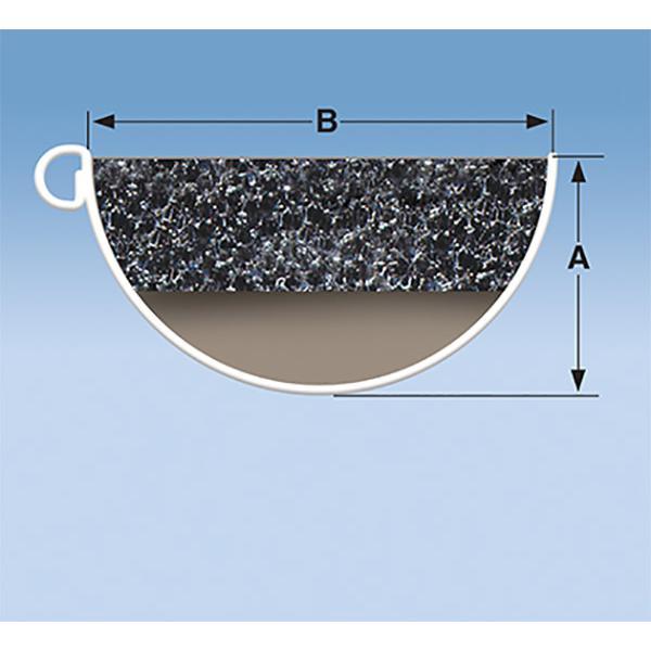 Pro 4 ft. Plastic Foam Filter Gutter Guard for 6 in. Half Round (8-Pack) - Super Arbor