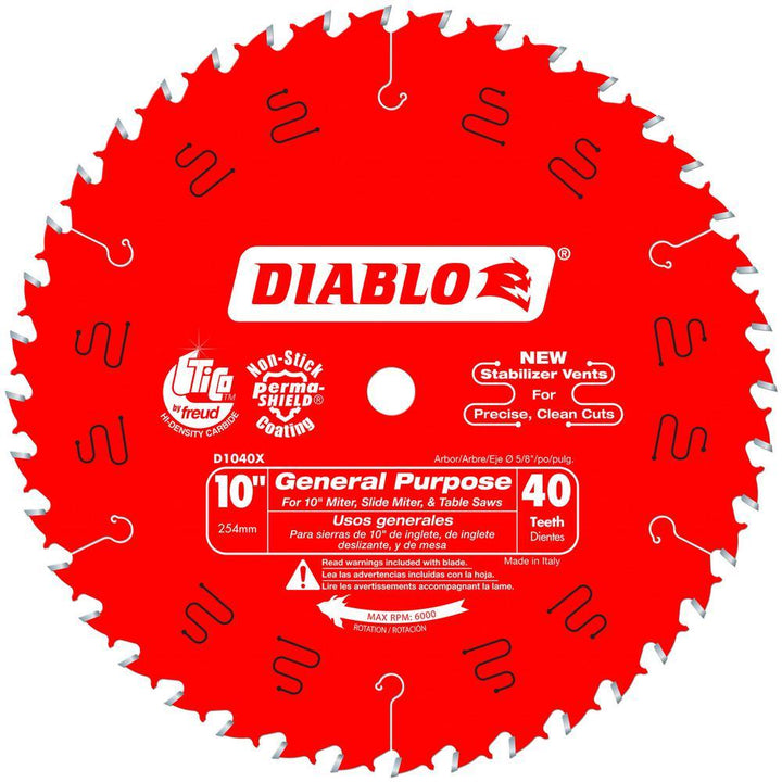 10 in. x 40-Teeth General Purpose Saw Blade - Super Arbor