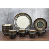16-Piece Casual Shiny Finish Stoneware Dinnerware Set (Service for 4)