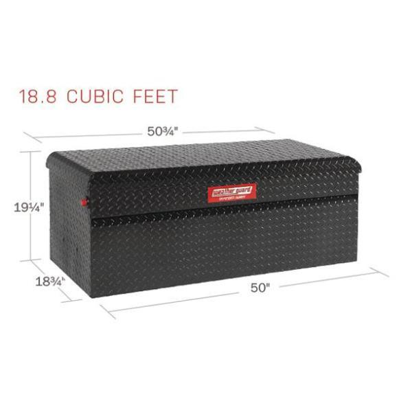 Weather Guard 50.25 in. Matte Black Aluminum Full Size Chest Truck Tool Box - Super Arbor