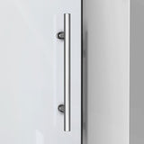 Enigma-XO 55-59 in. W x 62 in. H Fully Frameless Sliding Tub Door in Polished Stainless Steel