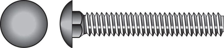 Hillman 1/2 in. x 8 in. Hot-Dipped Galvanized Steel Carriage Bolts, Coarse Thread (25-Pack)