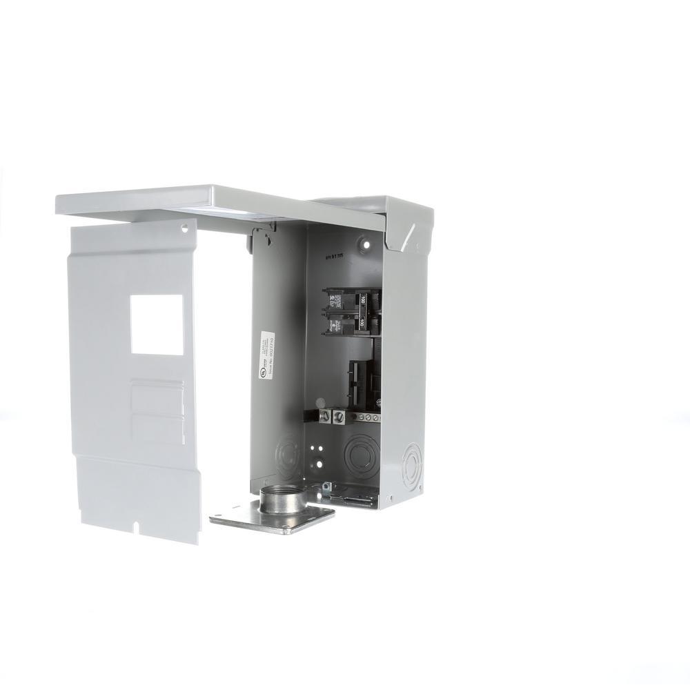 100 Amp 2-Space 4-Circuit Main Breaker Outdoor Rated Trailer Panel - Super Arbor