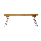 Nature Stainless Oak Bed Tray with Stainless Steel Folding Legs, 19 5/8in x 11 7/18 in x 9 5/8 in