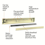 30 in. 500-Watt 240-Volt Electric Baseboard Heater in Almond - Super Arbor