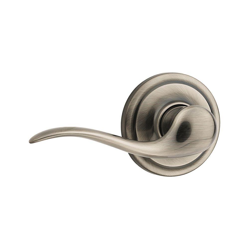 Tustin Satin Nickel Left-Handed Half-Dummy Door Lever with Microban Antimicrobial Technology - Super Arbor