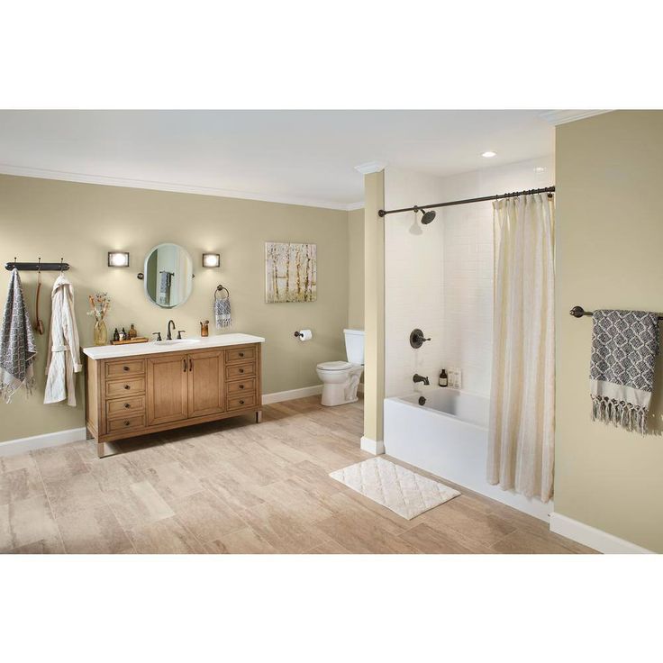 Delta Porter 26 in. x 23 in. Frameless Oval Bathroom Mirror with Beveled Edges in Oil Rubbed Bronze