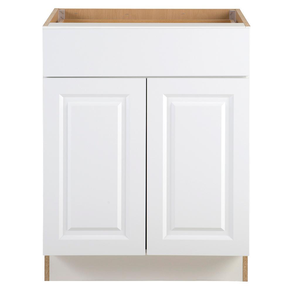 Benton Assembled 12x34.5x24.5 in. Base Cabinet with Soft Close Full Extension Drawer in White - Super Arbor