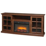 Edenfield 48 in. Freestanding Infrared Electric Fireplace TV Stand in Aged White - Super Arbor