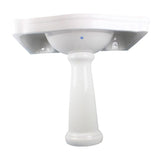 Darbyshire 33-1/2 in. Pedestal Combo Bathroom Sink in White with Overflow