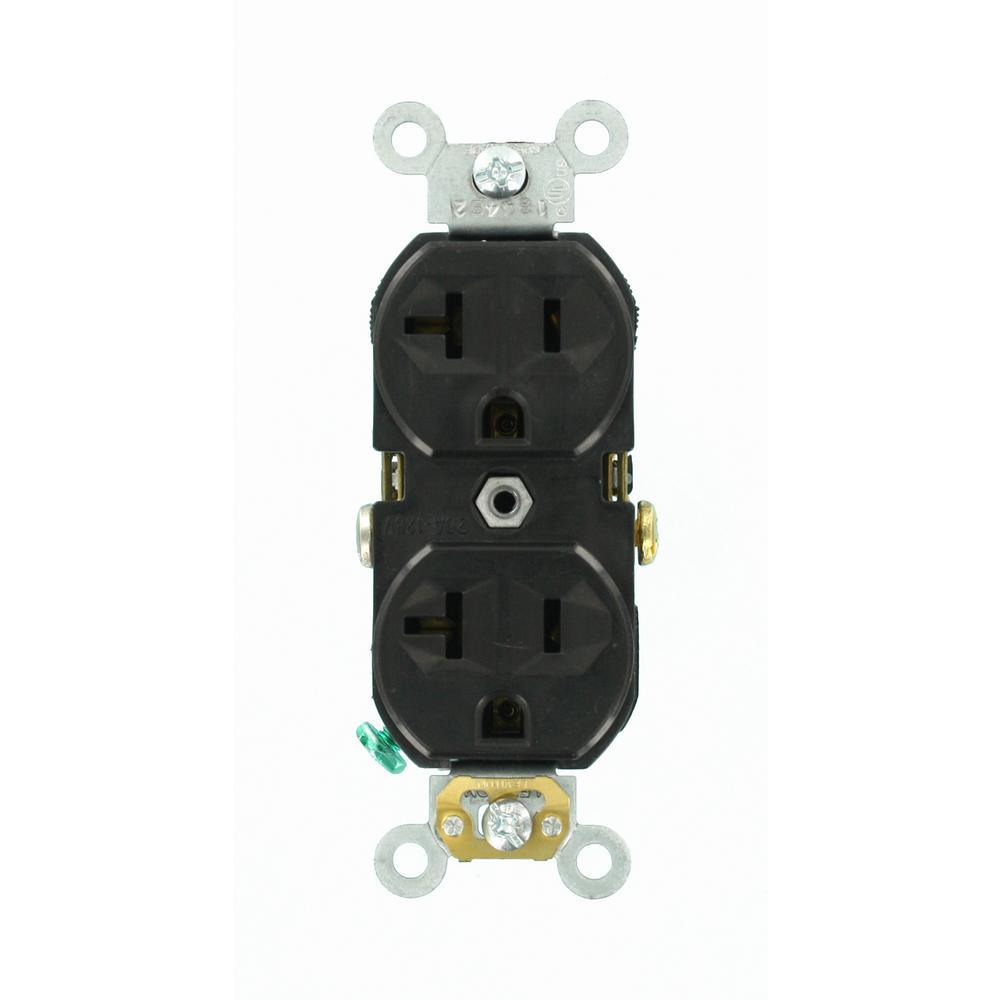 20 Amp Commercial Grade Duplex Outlet, White - Super Arbor