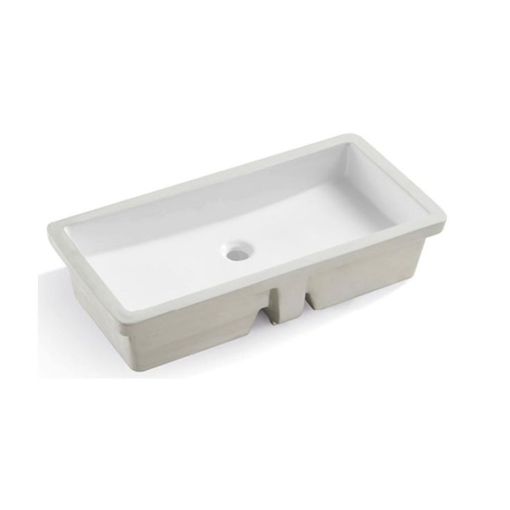 Kingsman Hardware 27-13/16 in. Rectangle Undermount Vitreous Glazed Ceramic Lavatory Vanity Bathroom Sink in Pure White