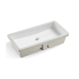 Kingsman Hardware 27-13/16 in. Rectangle Undermount Vitreous Glazed Ceramic Lavatory Vanity Bathroom Sink in Pure White