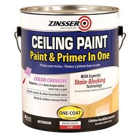 Zinsser Ceiling Ready Mix Flat Bright White Latex Enamel Paint (Actual Net Contents: 128-fl oz)