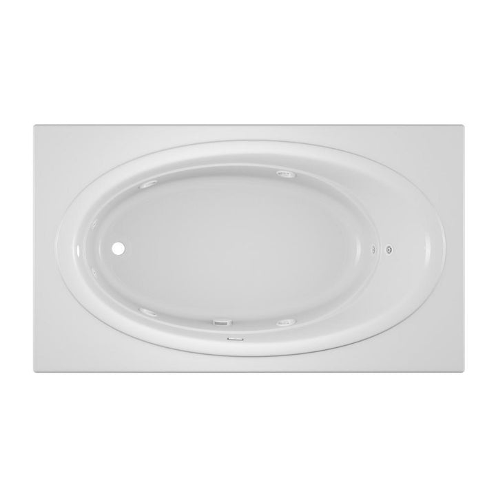 Jacuzzi NOVA 72 in. x 42 in. Acrylic Left-Hand Drain Rectangular Drop-In Whirlpool Bathtub with Heater in White