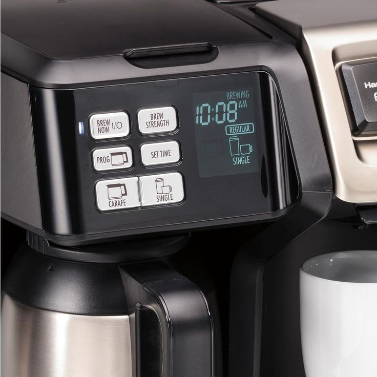 Flex Brew 2-Way 10-Cup Black Drip Coffee Maker with Thermal Carafe