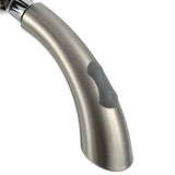 Ginger Single-Handle Pull-Down Sprayer Kitchen Faucet in Brushed Nickel - Super Arbor