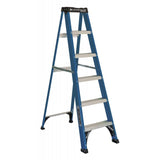 Louisville Ladder 6' Fiberglass Step Ladder, 10' Reach, 225 lbs Load Capacity, W-3217-06