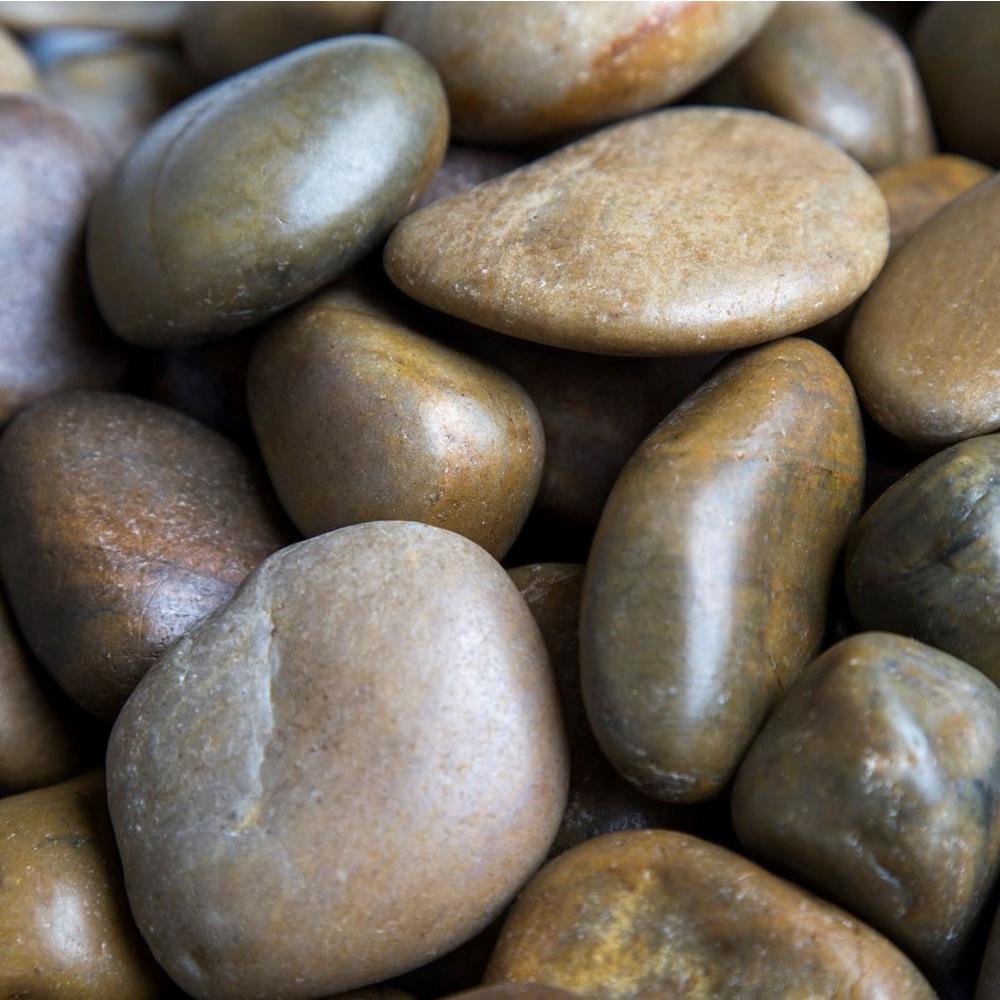 Rain Forest 0.4 cu. ft., 1 in. to 2 in. Mixed Grade A Polished Pebbles (30-Pack Pallet) - Super Arbor