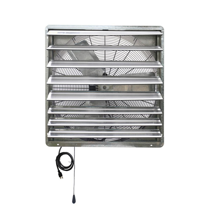 5088 CFM Silver Electric Powered Gable Mount Shutter Fan/Vent - Super Arbor