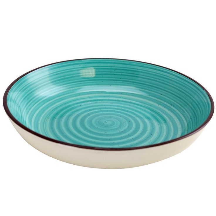 12.05 oz. Assorted Colors Stoneware Pasta Bowls (4-Piece)