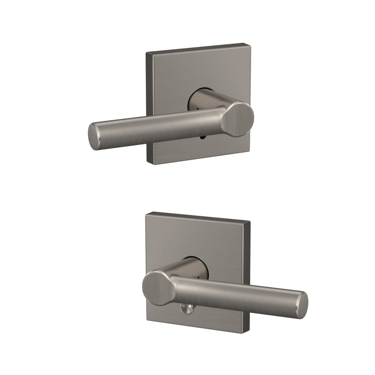 Schlage Custom Broadway Matte Black with Collins Trim Combined Interior Door Lever