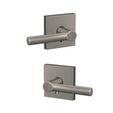 Schlage Custom Broadway Matte Black with Collins Trim Combined Interior Door Lever