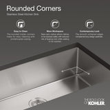 Strive Undermount Stainless Steel 29 in. Single Bowl Kitchen Sink Kit with Sink Rack - Super Arbor