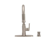 Allentown Single-Handle Pull-Down Sprayer Kitchen Faucet with Soap in SpotShield Stainless