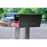 Mail Manager Street Safe Black Post-Mount Mailbox with High Security Reinforced Rear Locking System - Super Arbor
