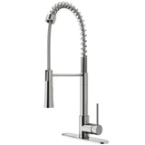 Laurelton Single-Handle Pull-Down Sprayer Kitchen Faucet with Deck Plate in Matte Black - Super Arbor