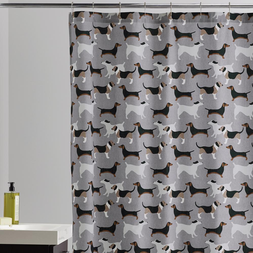 Top Dog 72 in. Cotton Percale Shower Curtain - Super Arbor