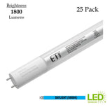 12-Watt 4 ft. Bypass Ballast Linear T8 Power Either End Glass LED Tube Light Bulb, 1800 Lumens 5000K 120-277V (25-Pack) - Super Arbor