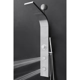 39 in. 2-Jet Easy Connect Shower Panel System in Stainless Steel with Rainfall Waterfall Shower Head and Shower Wand