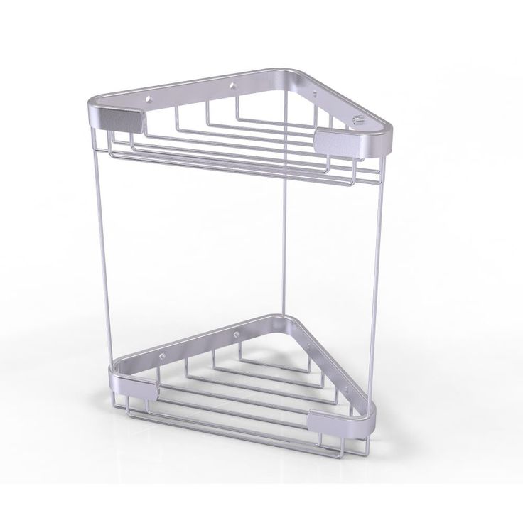 Allied Brass 1.7-in H Screw Mount Solid Brass Satin Chrome Hanging Shower Caddy