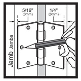 3-1/2 in. x 1/4 in. Radius Oil-Rubbed Bronze Door Hinge