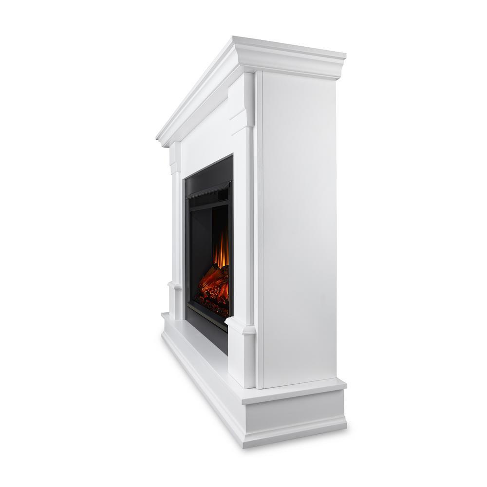 Silverton 48 in. Electric Fireplace in White - Super Arbor