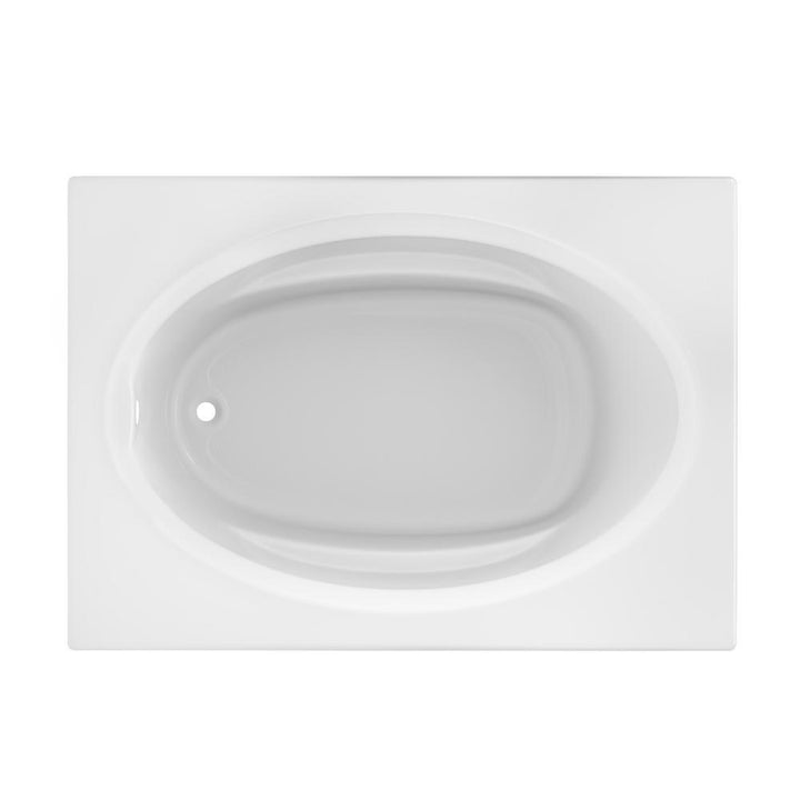 PROJECTA 60 in. x 42 in. Rectangular Oval Drop-in Reversible Soaking Bathtub in White - Super Arbor