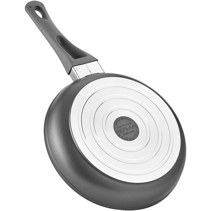5-Piece Titanium Coated Aluminum Non-Stick Frying Pan Set in Gray
