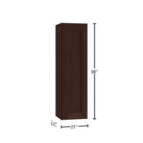 Home Decorators Collection Newport 21 in. W x 12 in. D x 36 in. H Assembled Plywood Wall Kitchen Cabinet in Manganite with Soft Close