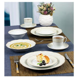 57-Piece Specialty Gold Accent Porcelain Dinnerware Set (Service for 8)