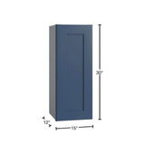 Home Decorators Collection Newport 15 in. W x 12 in. D x 30 in. H Assembled Plywood Wall Kitchen Cabinet in Mythic Blue with Soft Close