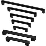 Stratford Bar 6-5/16 in. (160 mm) Matte Black Cabinet Pull - Super Arbor